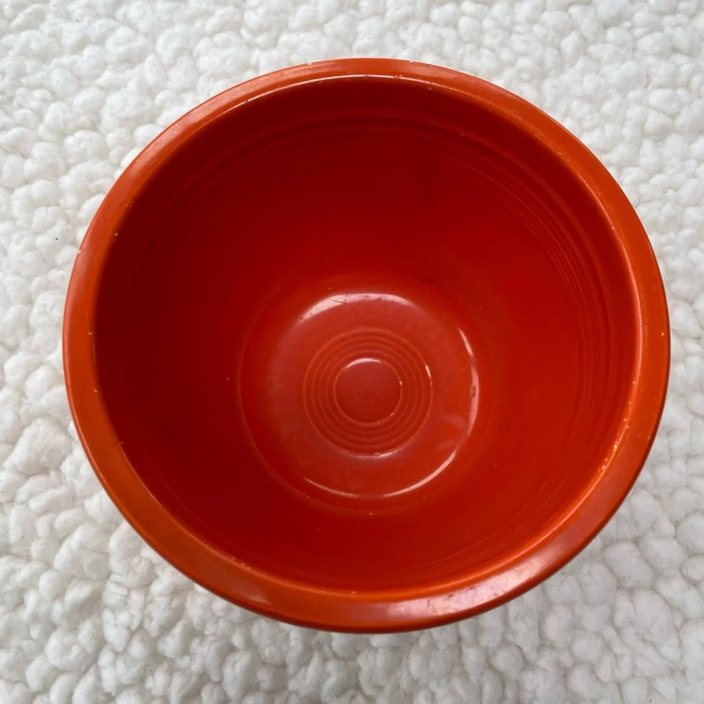 Homer Laughlin Fiesta #3 Nesting Bowl Original Red Vintage 1936-38 Rare Rings